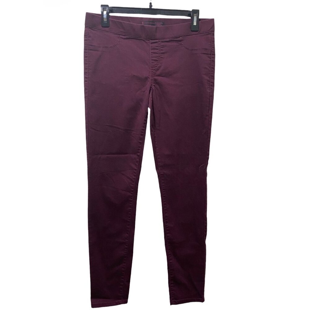 No Boundaries Women's Skinny Jeans Size L (11-13) Wine Burgundy Stretch Pants